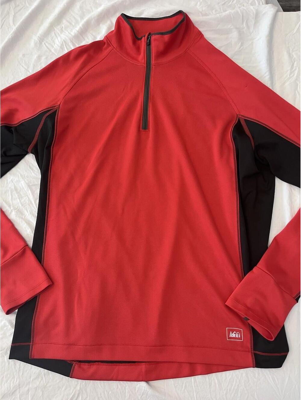 REI Women's Large Long Sleeve Mock Neck Half Zip Pullover